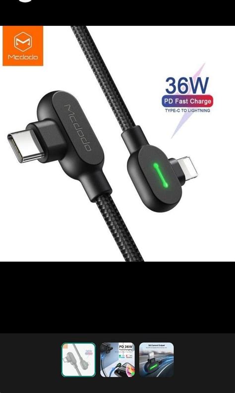 Mcdodo Original USB Type C To Lightnng Charging Cable 36W 3A PD Fast