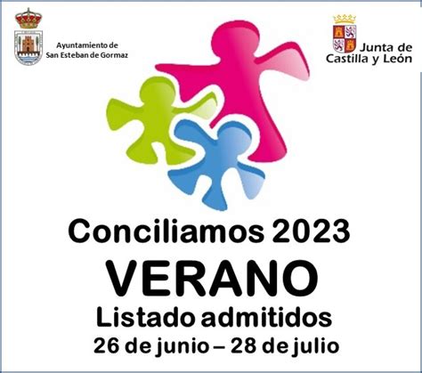 Conciliamos Verano 2023 Listado De Admitidos San Esteban De Gormaz