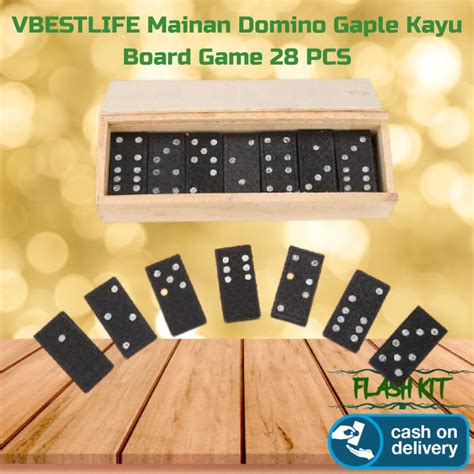 Jual Kartu Domino Gaple Bahan Kayu Board Game Pcs Vbestlife Murah