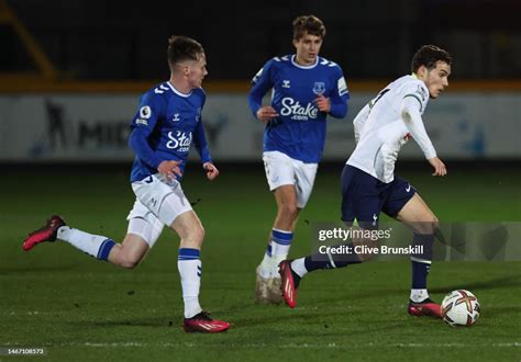 Yago Alonso Of Tottenham Hotspur U21 Attempts To Move Forward During