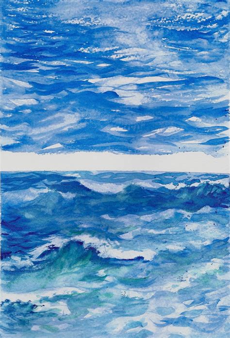 Painting Ocean Waves In Watercolor At Explore