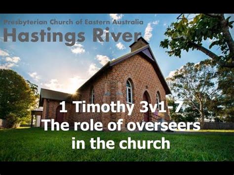 1 Timothy 3v1 7 The Role Of Overseers YouTube