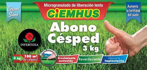 CIEMHUS ABONO CÉSPED 3KG ABONOS ORGANICOS Sustratos jardinería