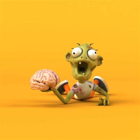 Funny Cartoon Character Brain Illustration Stock Photo By Julos