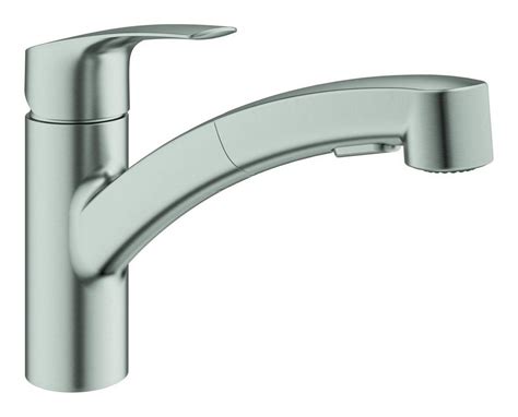 Grohe Küchenarmatur Eurosmart Einhand mit ausziehbarer Brause flacher ...
