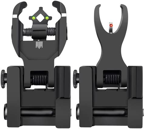 Ar15ar10 Fiber Optics Flip Up Iron Sights Blinktac