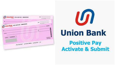 How To Activate Submit Union Bank Cheque Details For Positive Pay