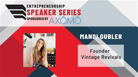 Mandi Gubler Suu Entrepreneurship Speaker Series Youtube