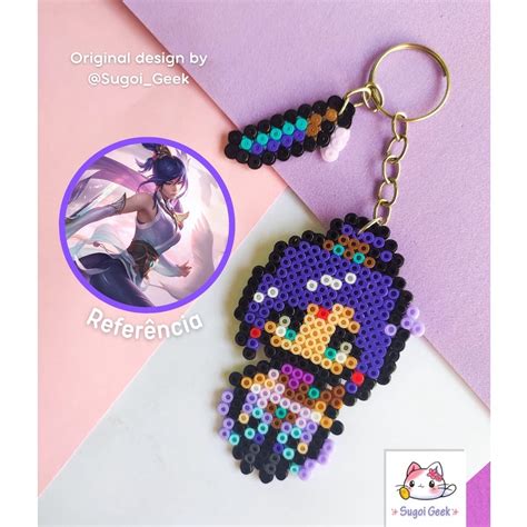 Chaveiro Fiora Skins E Alada Jogo League Of Legends Hama Perler Beads