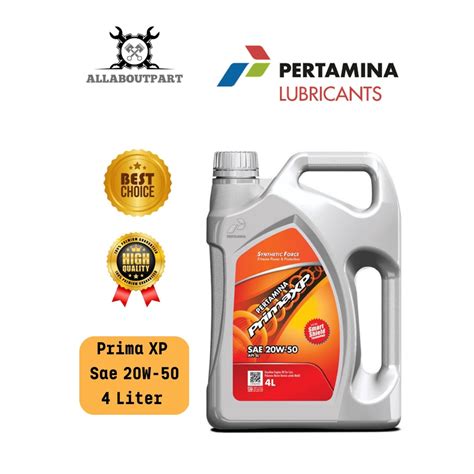 Jual Oli Mesin Pertamina Prima Xp W Liter Oli Mobil Pelumas