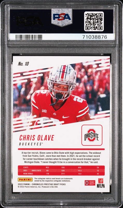 Panini Chronicles Draft Picks Prestige Red Chris Olave