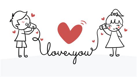 Happy Couple Illustration Cute Couple Girl And Boy Couple In Love Love