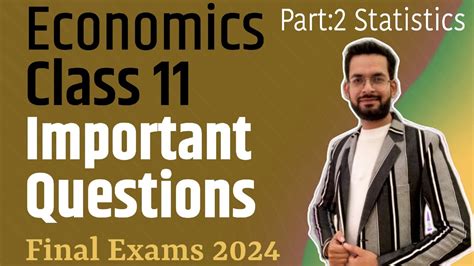 Class Statistics Most Important Questions Class Economics Most