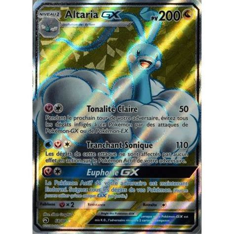 Carte Pokémon 68 70 Altaria GX 200 PV FULL ART SL7 5 Majesté des