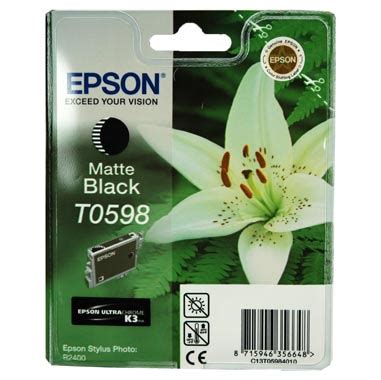 Fotocasión TINTA EPSON T0598 NEGRO MATE 13 ML PARA R2400 EPSON