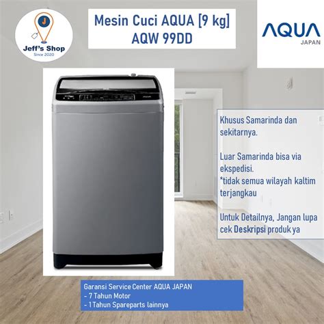 Jual Mesin Cuci AQUA JAPAN Top Loading 9 Kg AQW 99DD Shopee Indonesia