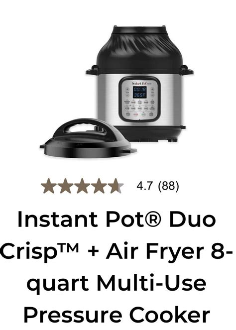 Instant Pot Duo Crisp 11 In 1 Air Fryer 8 Qt Ebay