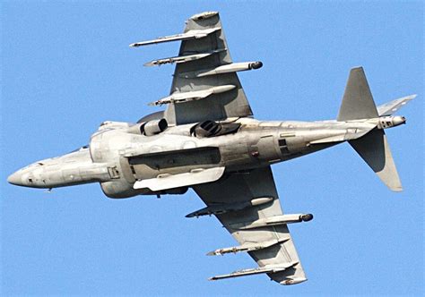 Harrier Av 8b Banking Left Revealing Under Fuselage Section Harrier Jump Jet Wikipedia