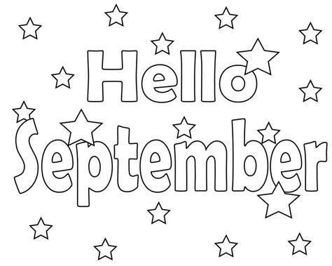 September Coloring Sheets Printable