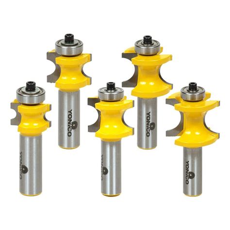 Yonico Bullnose In Shank Carbide Tipped Router Bit Set Piece