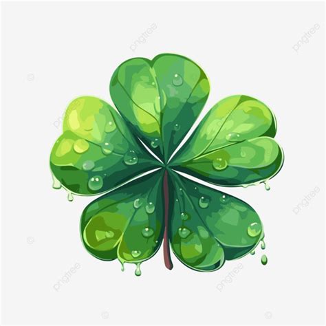 Lucky Clover Sticker Clipart Four Leaf Clover Vectors And Images Png