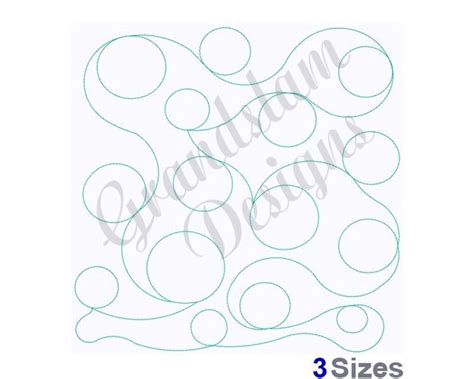 Swirl Of Circles Machine Embroidery Design Embroidery Etsy