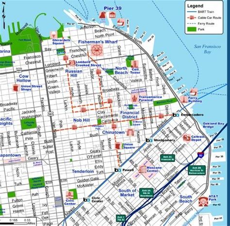 San Francisco City Street Map نقشه شهرستان سن فرانسیسکو کالیفرنیا