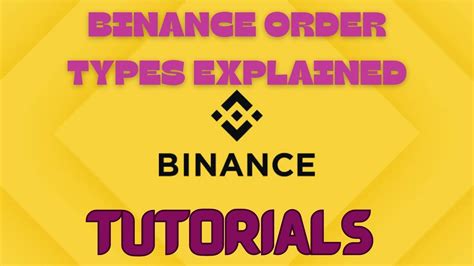 Binance Order Type Oco Order Tutorial Youtube