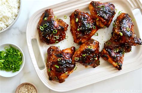 Glazed Honey Soy Chicken Thighs Just A Taste