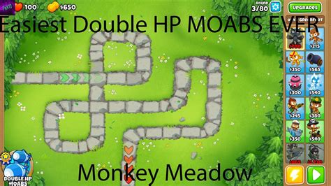 How To Beat Double Hp Moabs On Monkey Meadow Easy No Monkey