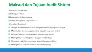 Pelatihan Audit Internal Iso Pptx