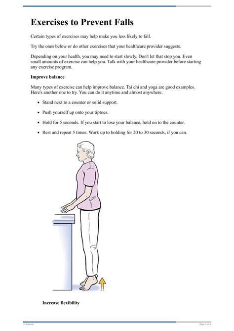 Text Exercises To Prevent Falls Healthclips Online