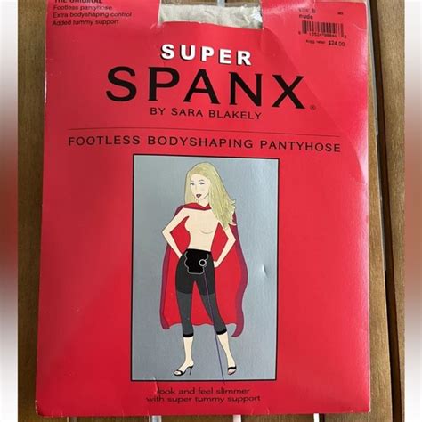 SPANX Intimates Sleepwear Super Spanx By Sara Blakely Footless Pantyhose B Nude Control