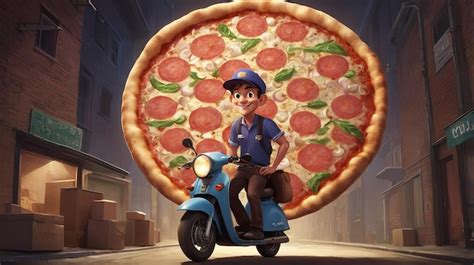 Character Illustration Of Onion As A Pizza Deliveryman Premium Ai