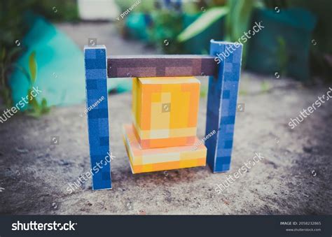 Bell Minecraft Made Paper Real Life Stock Photo 2058232865 | Shutterstock