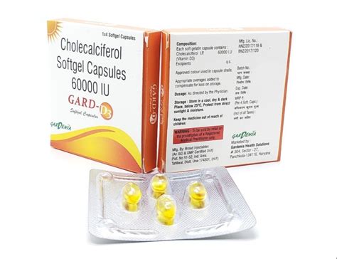 Cholecalciferol I U Soft Gelatin Capsules Packaging Size