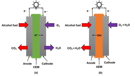 Alcohol Fuel Cells Using A Cem And B Aem Download Scientific Diagram