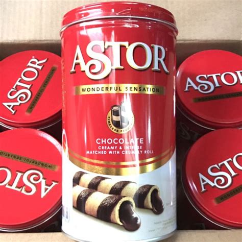 Jual Astor Kaleng Wafer Roll Cokelat 330g Shopee Indonesia