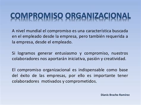 Ppt Dianis Compromiso Organizacional