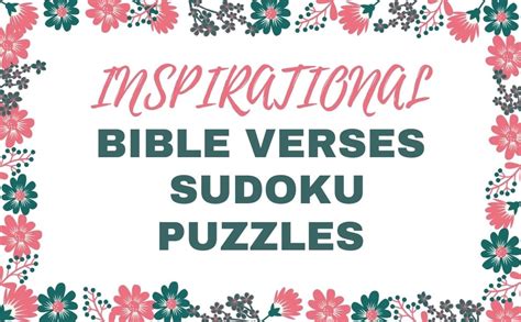 Inspirational Bible Verses Sudoku Puzzles: 400 Medium to Hard Sudoku For Adults | Solutions ...