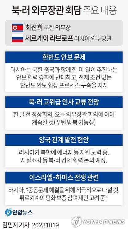 러 조건 없는 한반도 안보 협상 지지북 외무상 초청종합2보 파이낸셜뉴스