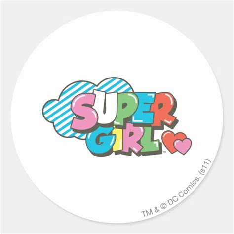 Supergirl J Pop 9 Classic Round Sticker Zazzle