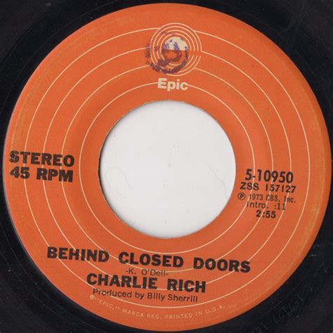 Charlie Rich – Behind Closed Doors (1973, Gloversville Pressing, Vinyl ...