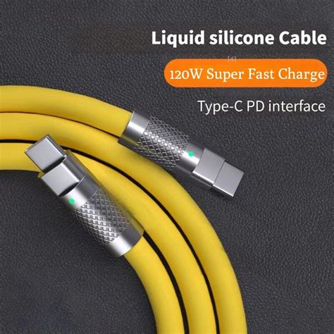 Charger Cables For Usb Cable Type C To Type C And Type C To Iphone Pd 120w 6a Super Fast Charge