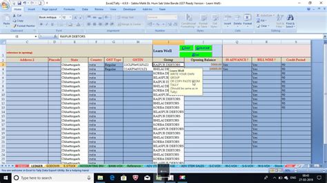 Now Import Ledgers From Excel To Tally With Own Groups YouTube