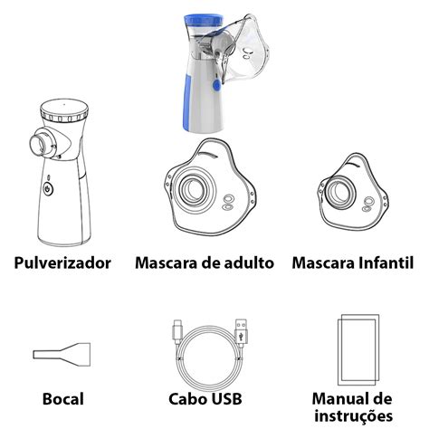 Nebulizador Inalador Sem Fio Compacto Silencioso Ultrassonico Bem Estar