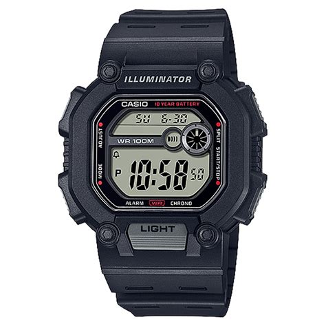 W737h 1av Black Digital Watch Casio