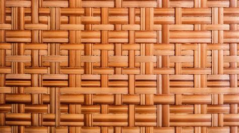 Seamless Pattern Accentuates The Texture And Backdrop Of Woven Bamboo