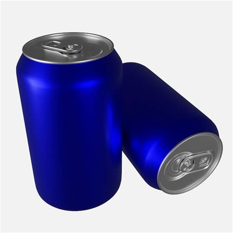 Premium Psd Blue Soda Can