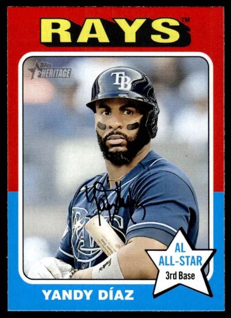 2024 TOPPS HERITAGE AL All Star Yandy Diaz Tampa Bay Rays 230 EUR 3 11